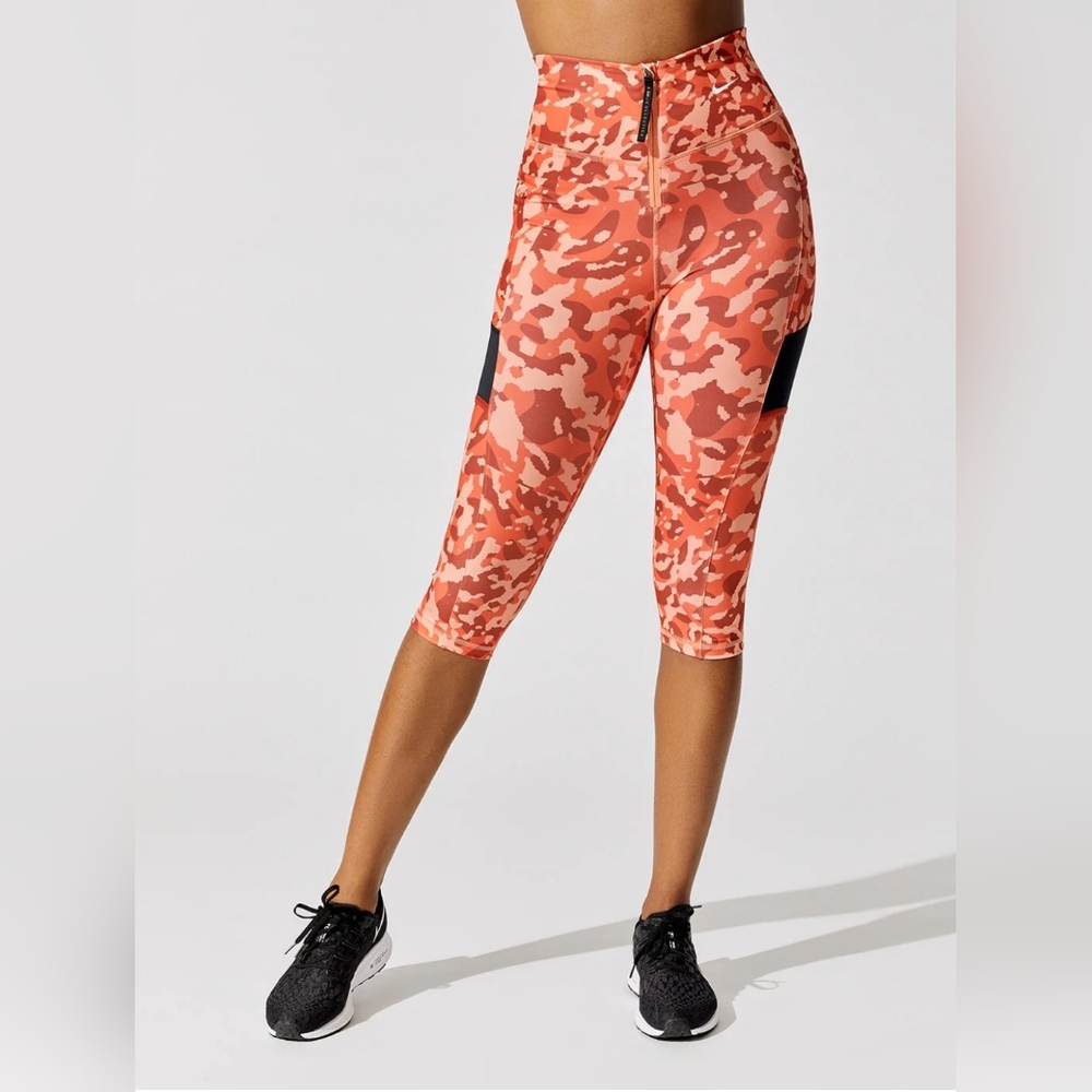 Womens Nike High Rise Orange Frost Tennis Collab Naomi Osaka Leggings L njc cour